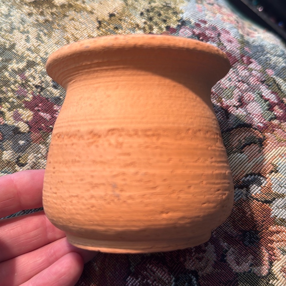 VTG Pottery Earthenware ART handmade Terracotta clay signed HART Small ceramic